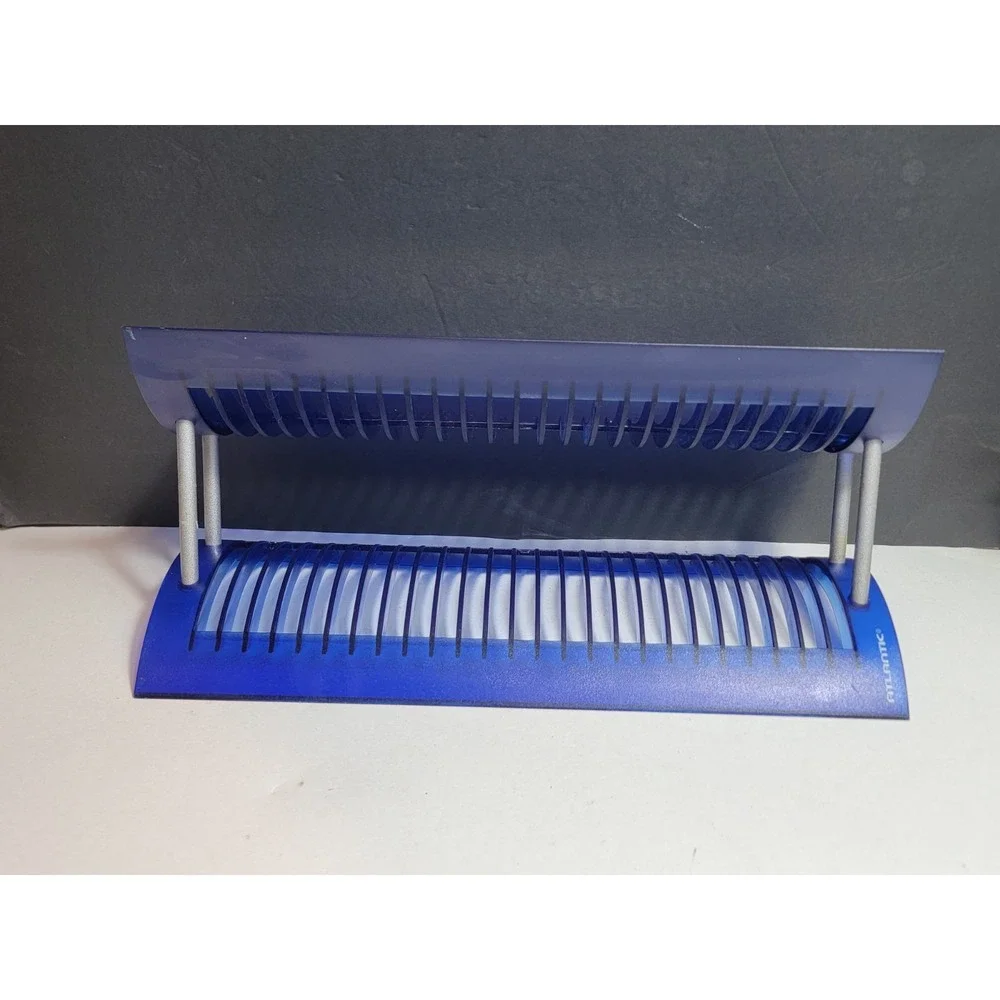 Y2K 1990'S CD Tower 25 Rack Holder Futuristic Modern Atomic Blue CD Holder
